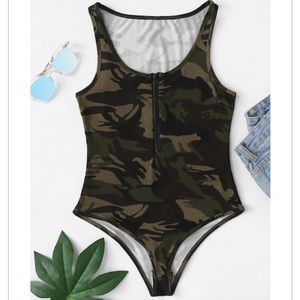 Camo Print Bodysuit